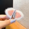 Horquilla para niña con orejas de gato y flequillo de peluche, accesorio para el pelo de otoño e invierno, para chicas, celebridades de Internet y mujeres lindas.