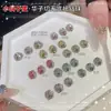 Produto acabado em forma de ovo de pombo sem base, bolas de diamante empilhadas, decorações para nail art, ornamentos de diamante coloridos, acessórios de diamante para nail art