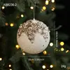 Nuevas Bolas de Navidad de Espuma con Purpurina y Lentejuelas, Adornos para Árbol de Navidad, Bolas Colgantes Crackle, Decoraciones Colgantes Decorativas