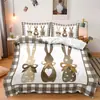 Juego de Cama de Tres Piezas Shein Temu Serie Pascua 3 Juego de Cama Decorativo de Tres Piezas Se Puede Emitir Jit
