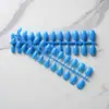 Nuevos Parches para Uñas 24 Piezas Color Puro Brillantes Ovalados Cortos Parches de Manicura Removibles Parches de Uñas Terminados Usables Parches de Uñas Postizas