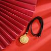 Collar de disco hueco de oro colgante estilo Palacio vintage chapado en oro Joyería estilo Nacional Venta Directa de Fábrica de Accesorios Yiwu