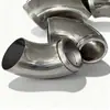 Aço Inoxidável 304 Cotovelo de Conexão Rápida de 90 Graus 201 Conexão Interna Simples e Dupla Estampagem Soldagem por Topo Conexões para Tubos Cotovelo 51/60/63 Cotovelo Cotovelo