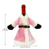 Decoraciones navideñas transfronterizas: Funda sin rostro de Rudolph para botella de vino, funda de punto a rayas de Santa para botella de vino, decoración de mesa