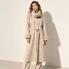 Abrigo de pelo de camello abrigo CEID temperamento lujo ligero abrigo de pelo de camello pelo de conejo lana de doble cara clásica abrigo de otoño e invierno mujer
