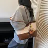 Bolsa de Mão Casual de Grande Capacidade para Mulheres 2026 Nova Moda Retro Versátil Bolsa de Ombro/Axila Bolsa Tote para o Dia a Dia