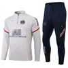2122 Ropa de Entrenamiento de Fútbol Infantil Paris para Hombres y Mujeres Manga Larga Primavera, Otoño e Invierno Leggings de Fútbol Maillots Neymar Messi