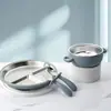 Juego de Cubiertos de Acero Inoxidable para Niños con Mango de Silicona, Tenedor y Cuchara de Mango Corto para Bebés, Vajilla de Juego de Tenedor y Cuchara para Bebés