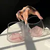 Taza estilo Ins del Monte Fuji Creativa Rosa Vista a la Montaña Vidrio de Gama Alta Vidrio para Whiskey Vidrio para Licores