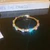 Pulsera de Rhinestone y Circonita de Doble Capa para Exportación en Vivo, Nueva Cruzada Ins, Novia, Ajustable, Pulsera Abierta de Cristal