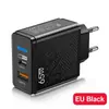 Carregador de Celular LED Luminoso USB PD Tipo-c Multi-porta Regulamentos dos EUA Regulamentos Europeus Regulamentos Britânicos Cabeça de Carregamento para Viagem