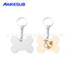 Llavero de madera en blanco para transferencia térmica, llavero de MDF, placa de identificación para perro tipo hueso, imprimible, logotipo, regalo publicitario