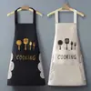 Avental Impermeável e à Prova de Óleo para Uso na Cozinha, Cozinha Doméstica, Roupa de Trabalho para Catering, com Função de Limpar Mãos, Impressão de Logo, Avental sem Mangas