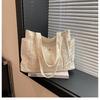 Bolso de hombro único para mujer nuevo bolso tote de gran capacidad estilo coreano pana bolso tote japonés simple bolso de lona estilo preppy