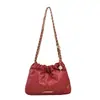 Bolso de hombro casual simple 2023 Nuevo bolso de invierno para mujer bolso tipo cubo con cadena romboidal moda estilo occidental bolso cruzado