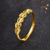 Anel de Galhos de Ouro Novos e Folhas de Jade Cruzados Vietnã Sand Ouro Banhado Cobre Oco Amor Anel Acessórios Primeira Joia