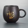 Caneca Master de Argila Roxa com Alça, Gravada com Centenas de Sobrenomes e Signos do Zodíaco, Caneca de Chá Exclusiva, Caneca Individual, Caneca Pessoal, Personalizável com Logo