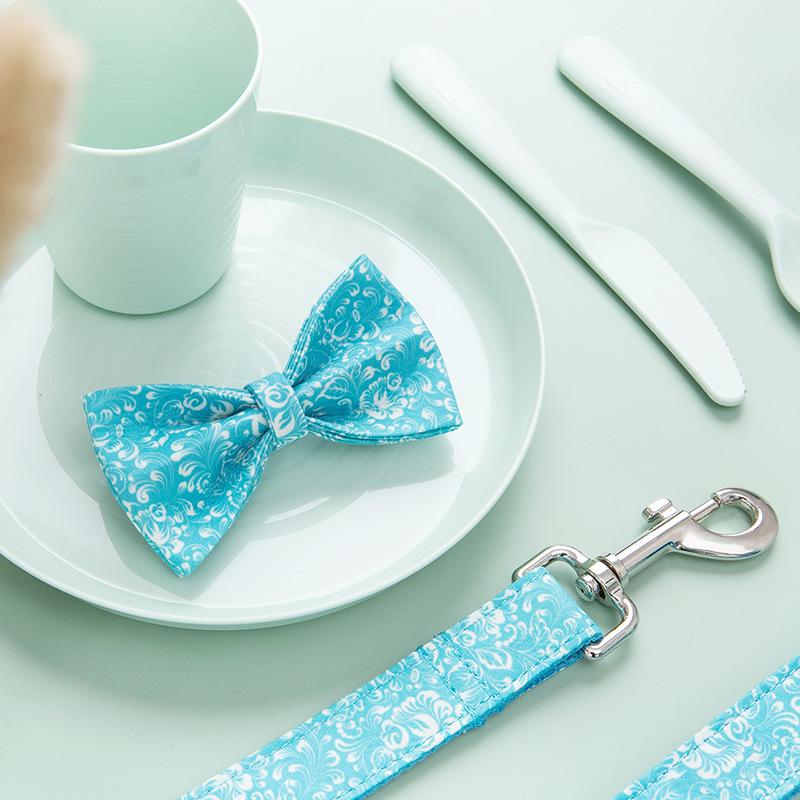 印花狗狗项圈蝴蝶结 宠物用用品跨境宠物项圈配饰蝴蝶结 狗链领