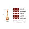 Diseño Original Estilo Chino Esmalte Cloisonné Aguja de Plata 925 Doble Folu Turquesa Artificial Completa Pendientes de Calabaza Estilo Antiguo para Mujer