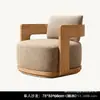 Sofá nórdico de teca para exteriores, sofá de alta gama para hotel de villa, muebles de sofá de madera maciza para patio de ocio, terraza, jardín