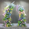 Mori Monet Niujiao Arco Destino Casamento Fundo Casamento Auditório Palco Cor Simulação Flor Beleza Chen Hua Lu Chumbo