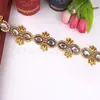 Venta al por mayor del fabricante Cadena de Encaje Dorada y Plateada, Accesorios para Ropa, Accesorios para Ropa Étnica, Joyería Fina, Cadena Chapada en Oro Incrustada con Diamantes