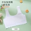 Nova cor sólida bonito impresso roupa interior feminina estudantes do ensino médio colete puberdade respirável luz anti-corrida sem marca envoltório tubo mamário top