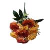 Simulación transfronteriza de 12 cabezas, pintura al óleo de peonía, estilo coreano, flor artificial de peonía, decoración de ramo de rosas para boda en casa.