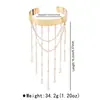B3346 Cadena de Brazo con Borla de Perla Exótica Transfronteriza Anillo de Brazo Diseño Creativo Pulsera Abierta Joyería para Mujer