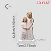 Enfeites de Madeira 2D para o Dia das Mães Transfronteiriços com Citações de Gratidão, Abraço de Mãe e Filha, Artesanato para Decoração de Mesa, Presentes de Feriado