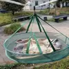 Cesta Rectangular Reforzada y Engrosada para Secar Ropa, Bolsa de Malla para Secar Ropa, Cesta para Secar Verduras, Cesta para Almacenar Artículos Secos, Hecha de Material de Poliéster