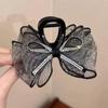 Pinza para el Cabello Estilo Coreano Lazo Diamante Flash Punto de Ola Malla Burbuja Clip Elegante Elegante Cabeza Tiburón Accesorios para el Cabello para Mujer