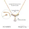 Collar Colgante Geométrico de Zirconia de Acero Inoxidable Versátil de Lujo de Gama Alta Más Vendido Transfronterizo Collar Chapado en Oro de 18 Quilates de Acero de Titanio