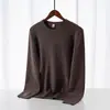 Suéter Pulôver Masculino Outono/Inverno 2025 Não Amassa Gola Redonda Camisa Base Slim Fit Estilo Simples Japonês Tricô