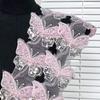 Perlas, lentejuelas, bordado de mariposa, encaje, ropa hecha a mano, vestido de novia, vestido infantil, accesorios para el cabello, decoración de tela