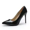 2020 Novos Saltos Altos Femininos Europeus e Americanos Bico Fino Comércio Exterior Tamanho Grande Sapatos Femininos Salto Agulha Sexy Sapatos de Boca Rasa