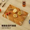 Tabla de cortar de teca personalizada, de doble cara, adecuada para uso doméstico, tabla de cortar de madera maciza con fregadero integrado, tabla de cortar con fregadero para cortar verduras