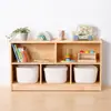 Estantería de juguete de madera maciza transfronteriza Estantería de almacenamiento de juguetes para jardín de infancia Montessori Estantería de libros para niños multicapa Organizador de juguetes