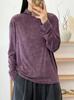 Camisa básica cómoda de medio cuello alto Otoño 2024 Nueva camisa artística elegante de viajero de manga larga pequeña adelgazante que combina con todo