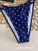 Conjunto de Biquíni Feminino Duas Peças Estilo Bikini Tecido Liso Estampado Alças Finas Design com Babados e Metal