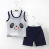 Conjunto de Chaleco para Niños Algodón Puro Verano Estilo Delgado Pantalones Cortos sin Mangas para Niños Ropa de Bebé Ropa para Niñas Venta al por Mayor Ropa para Niños
