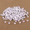 Fundo Branco Mais Contas de Letras Pretas 4*7MM Acrílico Contas de Letras Inglesas Oblatas Contas Soltas Acessórios para Pulseiras de Joias DIY