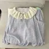 Directo de Fábrica Otoño Nueva Llegada Celebridad de Internet Transmisión en Vivo Más Vendido Doble Borde Largo de Encaje Pijama Algodón Nube Dulce Ropa para el Hogar
