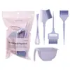 Set de Cinco Peines para Teñir el Cabello con Patrón de Dragón Volador Platino con Dientes Plegables y Mango Antideslizante para Peinar y Mezclar el Cabello