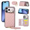 Aplicable a Iphone18PROMAX Cubierta Trasera Estilo Pequeño Chanel con Patrón de Diamantes Porta Tarjetas Funda para Teléfono Iphone18 Funda Protectora Anticaídas