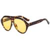 Gafas de sol sencillas de moda transfronteriza, con montura grande europea y americana, placa de luz, gafas de aviador clásicas multicolores.