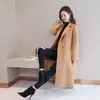 2025 Outwear de Lã Feminino Novo Outwear Outono e Inverno Comprimento Médio Tamanho Grande Estilo Coreano de Lã Outwear Solto de Lã Feminino