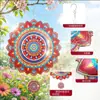 Mandala Transfronteiriça 3D de Aço Inoxidável Digna de Presente Cortada a Laser Giratório de Vento Pendurado Arte de Jardim Movida a Metal