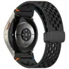Para relógio Samsung Galaxy watch7654 cabeça convexa fivela dobrável magnética furo para amarrar linha pulseira de silicone 20