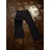 Jeans de Sarja Crua Lavada Estilo Americano para Homens com Design de Costuras Manuais, Calça Longa Casual Ligeiramente Flare ou Reta